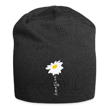 Imagine Daisy Flower - Jersey Beanie - charcoal grey - Front