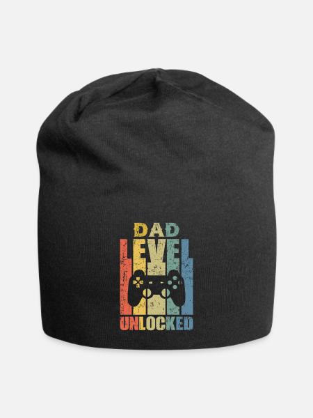 Annonce de grossesse pour homme niveau papa débloqué Soo - Bonnet en jersey - noir