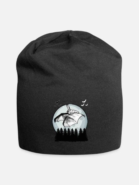 Fledermaus - Jersey-Beanie - Schwarz