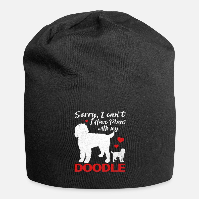 Doodle - Jersey-Beanie - Schwarz