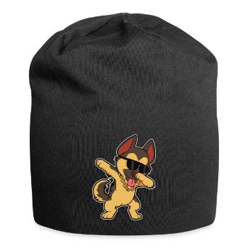Chemise drôle de chien de berger allemand - Bonnet en jersey - noir - Devant
