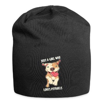 Lustiges Staffbull Kampfhund Listenhund Sprüche - Jersey-Beanie - Schwarz - Vorne