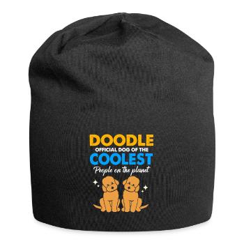 Doodle Chien Goldendoodle Golden Retriever Pudel - Bonnet en jersey - noir - Devant