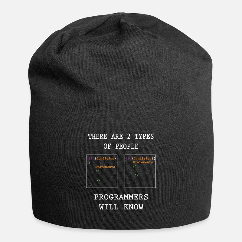 Zwei Arten Von Programmierer - Jersey-Beanie - Schwarz