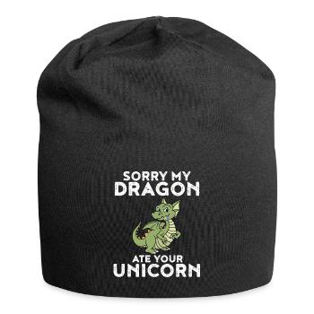 Mein Drache hat dein Einhorn gefressen Lustig - Jersey-Beanie - Schwarz - Vorne