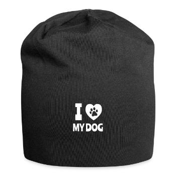 J'AIME MON CHIEN - Bonnet en jersey - noir - Devant