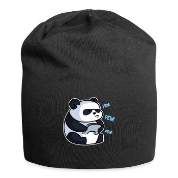 Gaming Panda - Jersey-Beanie - Schwarz - Vorne