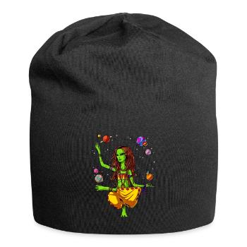 Hippie-Raum-ausländische Mädchen-Yoga-Zen-Meditation - Jersey-Beanie - Schwarz - Vorne