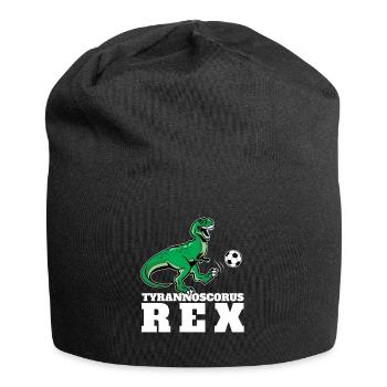 Tyrannoscorus Rex | Lustiger Tyrannosaurus Trex - Jersey-Beanie - Schwarz - Vorne