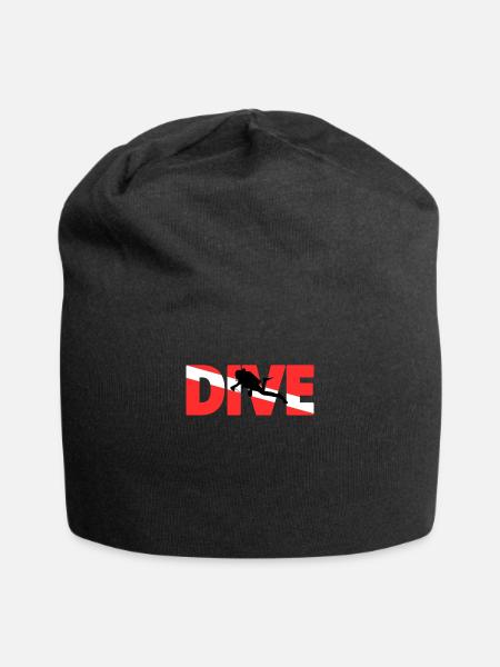 Dive Taucher Tiefseetaucher Tauchen Geschenk - Jersey-Beanie - Schwarz