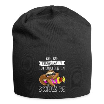 Bye Kindergarten Ich Hänge Jetzt in Der Schule Ab - Jersey-Beanie - Schwarz - Vorne