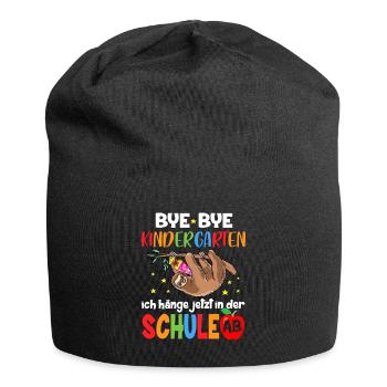 Bye Kindergarten Ich Hänge Jetzt in Der Schule Ab - Jersey-Beanie - Schwarz - Vorne
