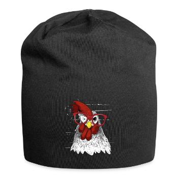 The Chicken Whisperer graphic, Animal print - Jersey Beanie - black - Front