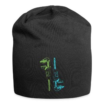 Retro Vintage Tool Wrench - Jersey Beanie - black - Front
