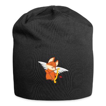 Fox – Cute Fox – Fox Lover – Cupid - Jersey Beanie - black - Front