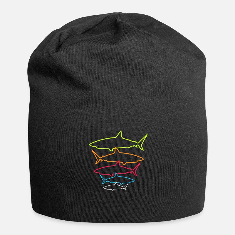 Requins Hai Shark Cadeau de mer plongeur de requins - Bonnet en jersey - noir