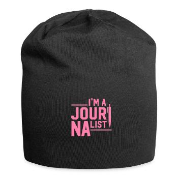 Journalistin - Jersey-Beanie - Schwarz - Vorne