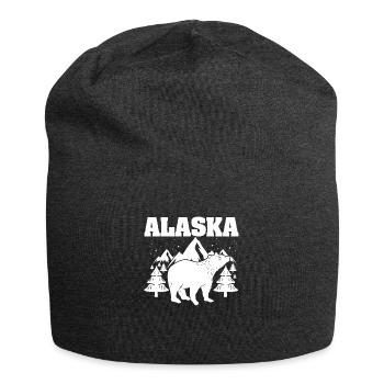 Bär Alaska Bären Bear Eis Nordpol Geschenk - Jersey-Beanie - Anthrazit - Vorne
