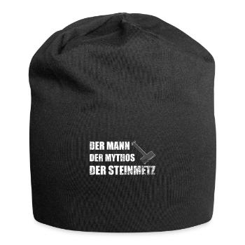 Lustiger Spruch Steinmetz Meißel Geschenk - Jersey-Beanie - Schwarz - Vorne