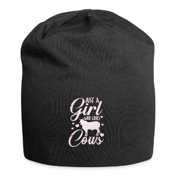 Cow Girl Cows Cow Lovers Peasant Girl Gift - Jersey Beanie - black - Front