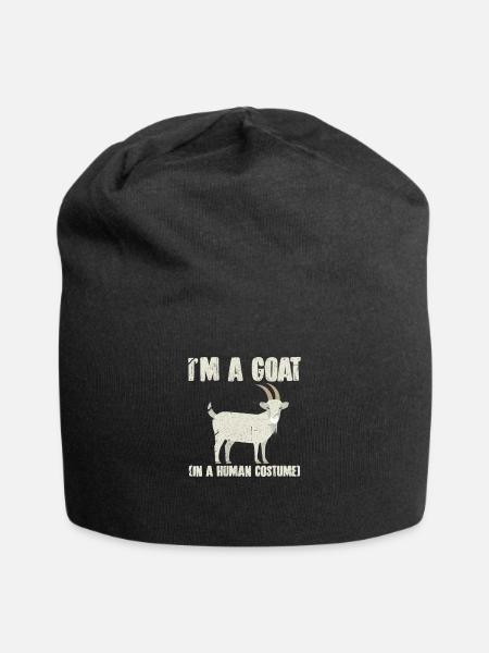 Goat goat goat goat costume gift - Jersey Beanie - black