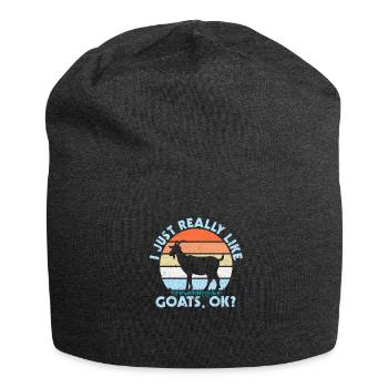 Ziege - Jersey-Beanie - Anthrazit - Vorne