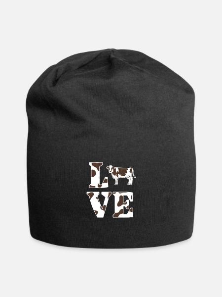 vache - Bonnet en jersey - noir
