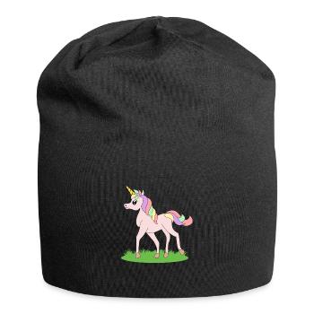 Licorne fantaisie cheval idée cadeau - Bonnet en jersey - noir - Devant