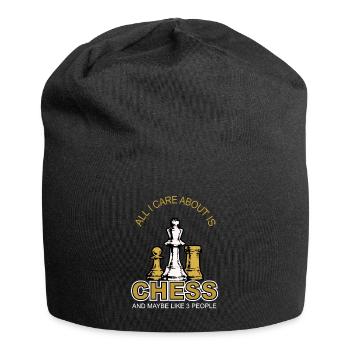 Chess chessboard strategy tactic gift - Jersey Beanie - black - Front