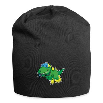 Funny Diving Scuba Diving Dinosaur Diver - Bonnet en jersey - noir - Devant