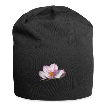 fleur magnifique en rose &blanc, fleurs, fleur - Bonnet en jersey - noir - Devant