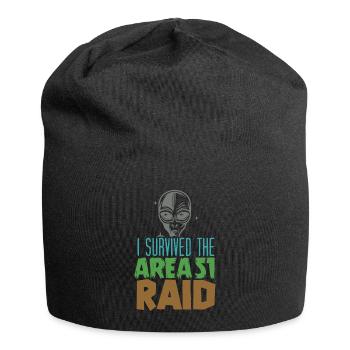 I survived the area 51 raid - Jersey Beanie - black - Front