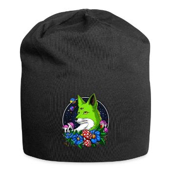 Fox Alien Space UFO Third Eye Animal - Jersey Beanie - black - Front