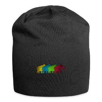 Elephant mammoth colorful - Jersey Beanie - black - Front