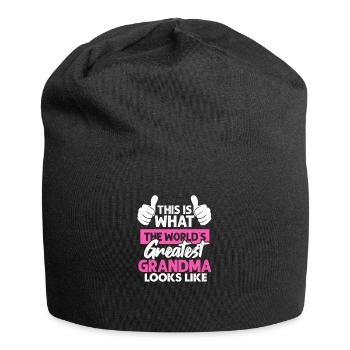 Großmutter Oma Grossmutter Enkel Mutter Geschenk - Jersey-Beanie - Schwarz - Vorne