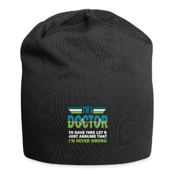 Arzt Doktor Medizin Chirurg Mediziner Geschenk - Jersey-Beanie - Schwarz - Vorne