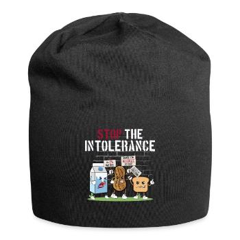 Food Allergies Joke graphic - Stop The Intolerance - Jersey Beanie - black - Front