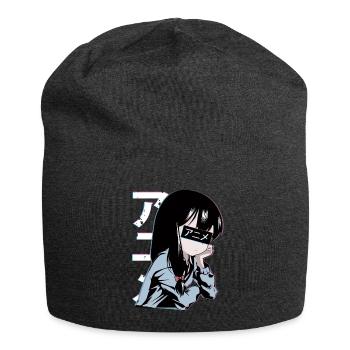 Anime Girls - Jersey Beanie - charcoal grey - Front