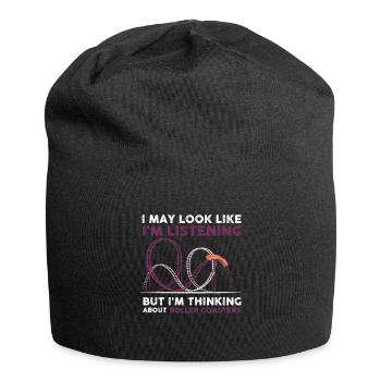 Roller Coaster - Theme Park Design - Jersey Beanie - black - Front
