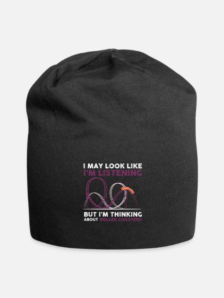 Roller Coaster - Theme Park Design - Jersey Beanie - black