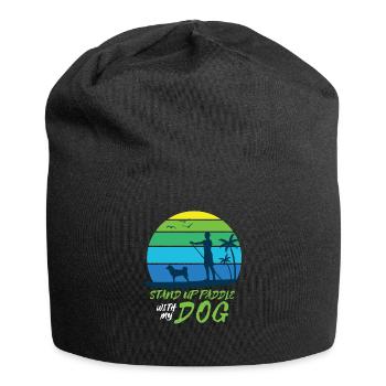 Chien de SUP - Bonnet en jersey - noir - Devant