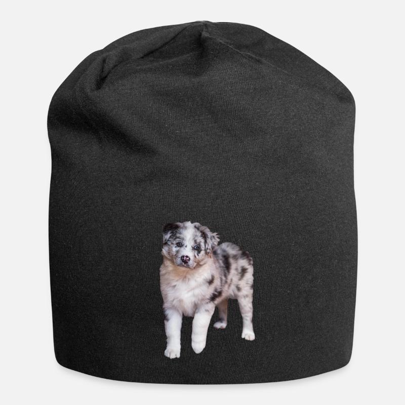 Australian Shepherd - Jersey-Beanie - Schwarz