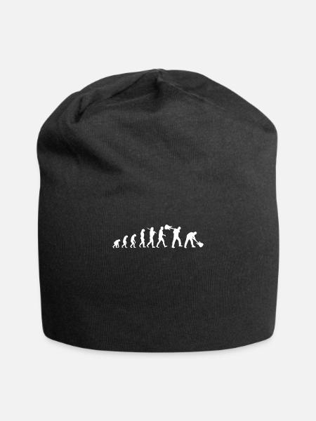 E-Gitarre Evolution Musiker Gitarre Geschenk - Jersey-Beanie - Schwarz