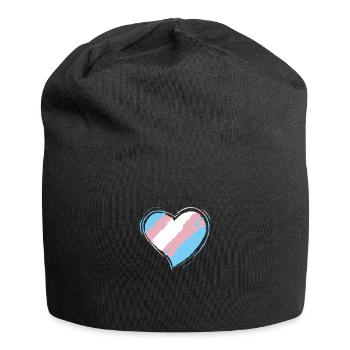 Transgender-Herz-Geschenk, LGBT-Stolz - Jersey-Beanie - Schwarz - Vorne