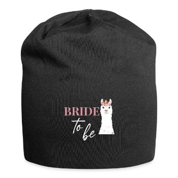 Braut Bride to be JGA Alpaka Hochzeit - Jersey-Beanie - Schwarz - Vorne