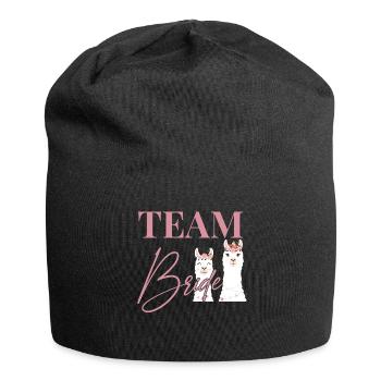Team Bride Bride Squad Alpaca Lama JGA Wedding - Jersey Beanie - black - Front