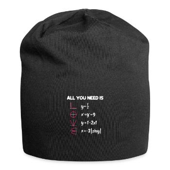 Mathe Lehrer Mathematik Rechnen Schule Geschenk - Jersey-Beanie - Schwarz - Vorne