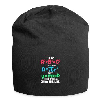 Mathe - Jersey-Beanie - Schwarz - Vorne
