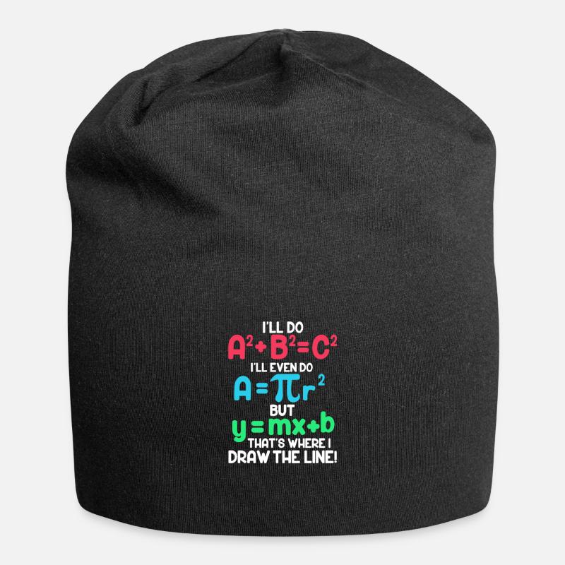 Mathe - Jersey-Beanie - Schwarz