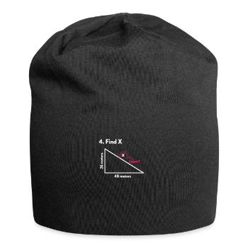 Mathe Lehrer Mathematik Rechnen Schule Geschenk - Jersey-Beanie - Schwarz - Vorne